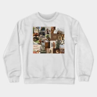 earth tones aesthetic collage Crewneck Sweatshirt